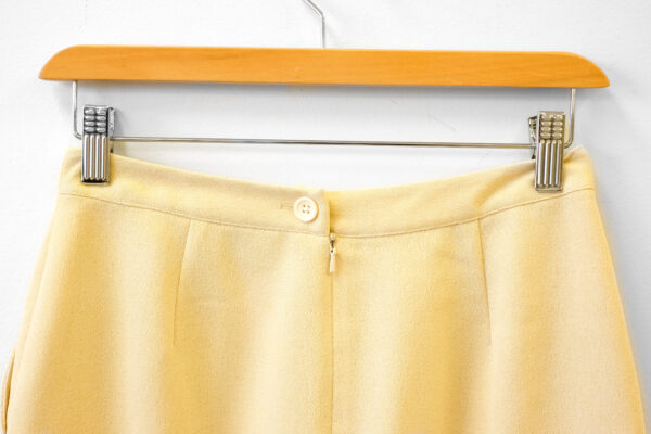 Pale Yellow Crepe Mini Skirt