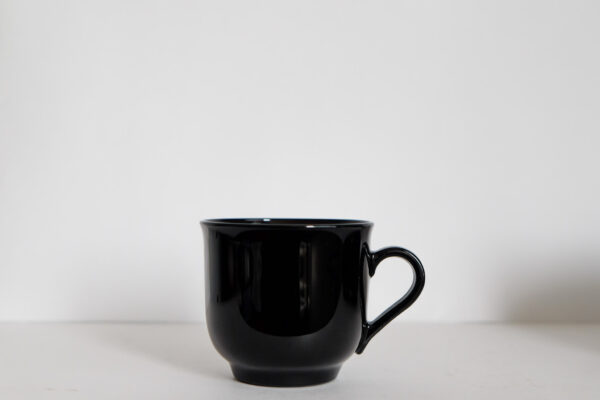 Arcoroc Black Glass Teacup Set of 6