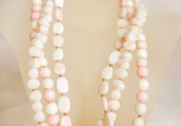 Pink and White Layered Necklace