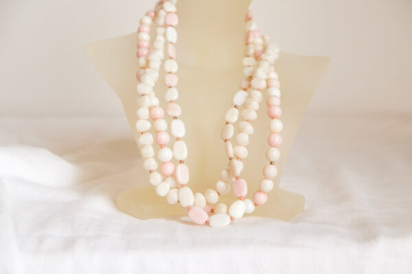 Pink and White Layered Necklace