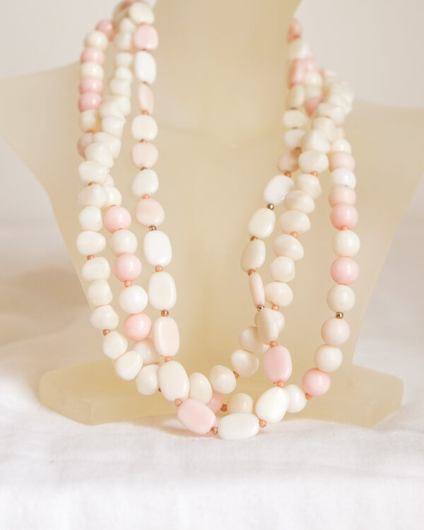 Pink and White Layered Necklace