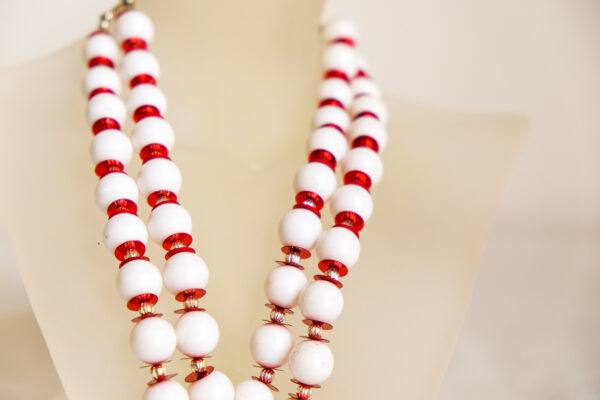 Red sequin necklace