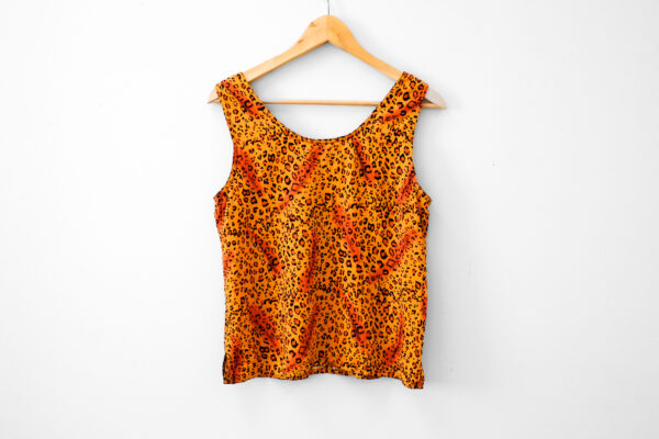 Cheetah Print Cotton Tank and Flounce Shorts Set