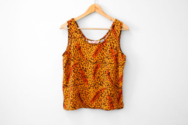 Cheetah Print Cotton Tank and Flounce Shorts Set