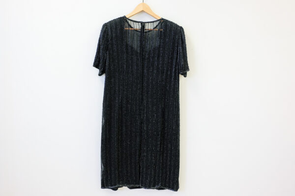 Black Silk Beaded Dress