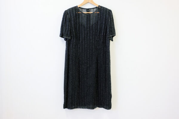 Black Silk Beaded Dress