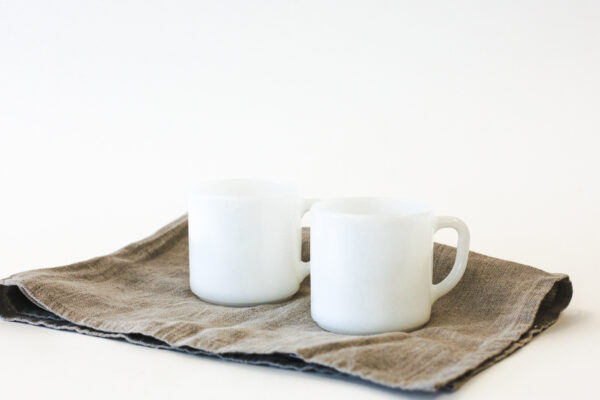 Fire King Milk Glass Coffee Mug Set