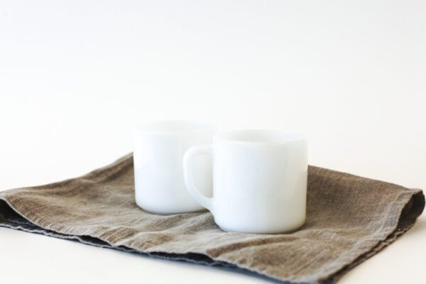 Fire King Milk Glass Coffee Mug Set