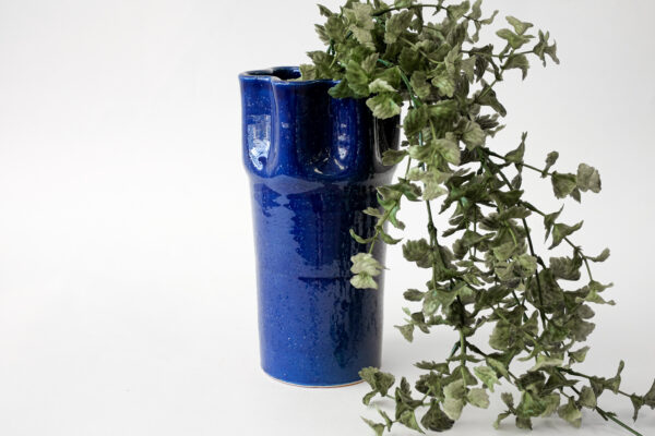 Blue Raku Speckled Ceramic Vase