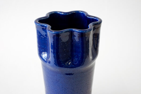 Blue Raku Speckled Ceramic Vase