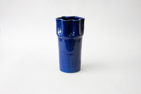 Blue Raku Speckled Ceramic Vase