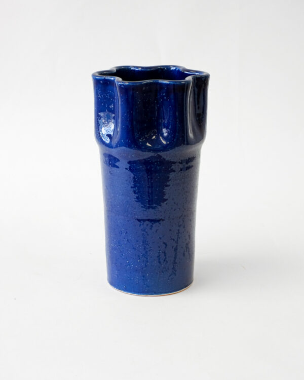 Blue Raku Speckled Ceramic Vase