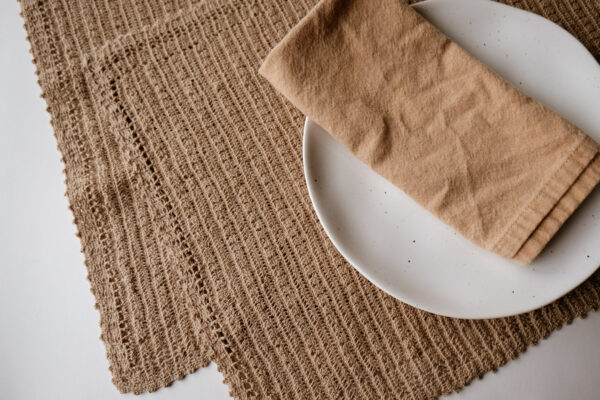 Crochet Linen Placemats Set of 2