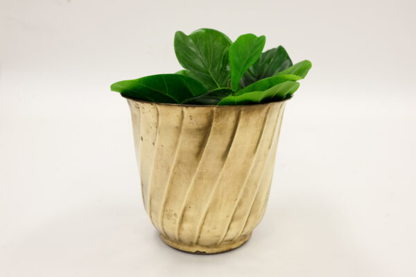 Large Solid Brass Planter