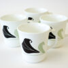 Corning Black Orchid Deco Mugs Set of 4 and 6 - Image 5