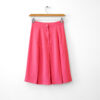 Pink Pleated Crepe Skirt
