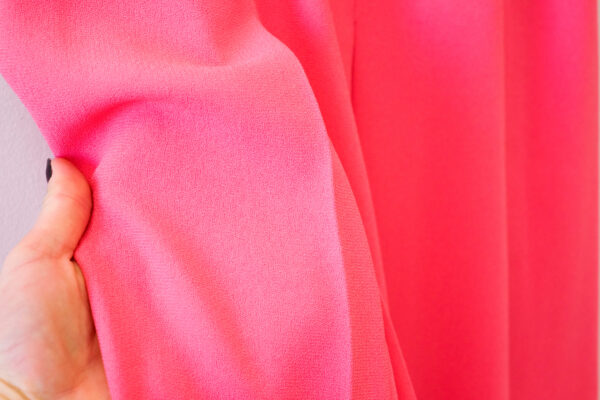 Pink Pleated Crepe Skirt