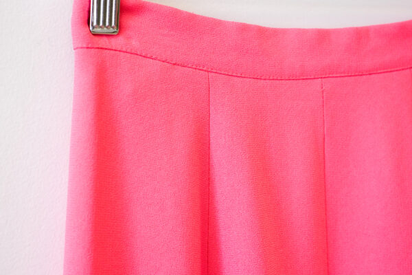 Pink Pleated Crepe Skirt