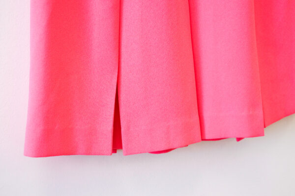 Pink Pleated Crepe Skirt