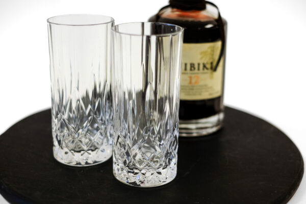 Star and Hex Cut Crystal Collins Glass Set