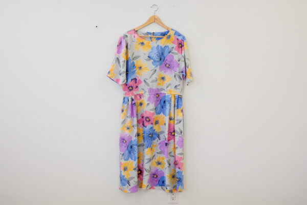 Pastel Floral Dress with Pockets