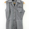 Grey Striped Knit Jumpsuit