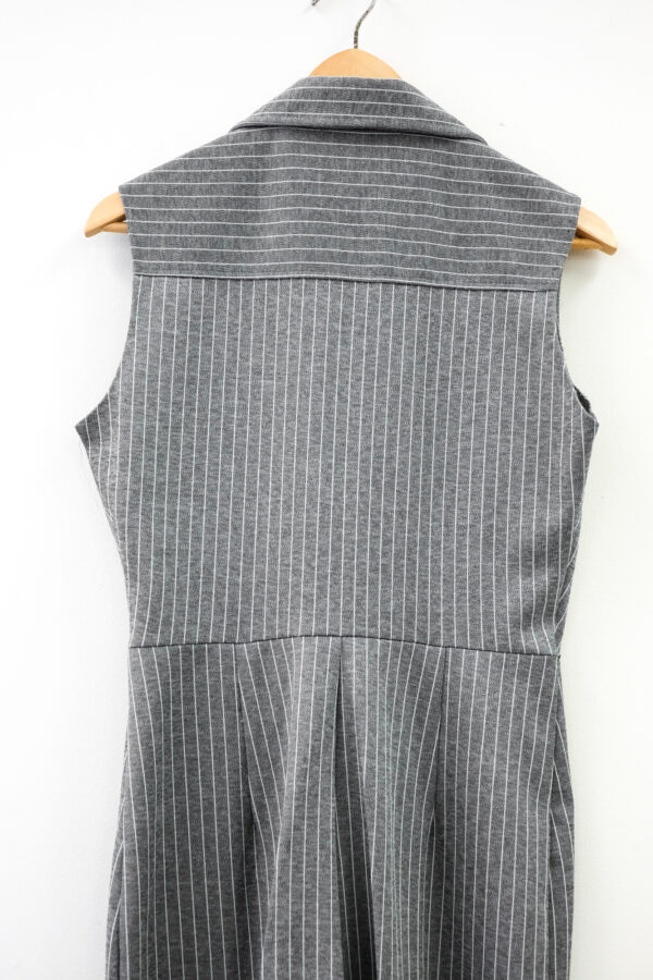 Grey Striped Knit Jumpsuit