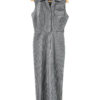 Grey Striped Knit Jumpsuit
