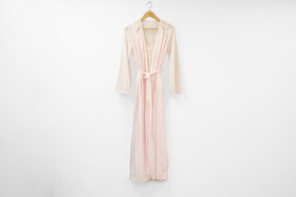 Pink Lacy Dressing Gown and Robe Set