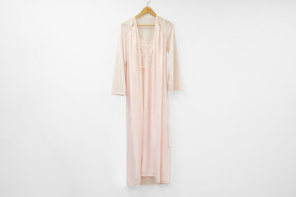 Pink Lacy Dressing Gown and Robe Set