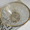 Reims France Silver Rim Glass Bowl with Daisy