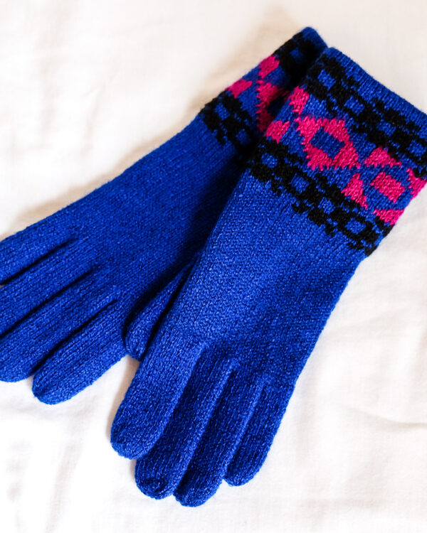 Cobalt Knit Gloves Size 6/7