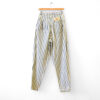 60s Vintage Striped Conductor Style Cotton Pants Made in Italy