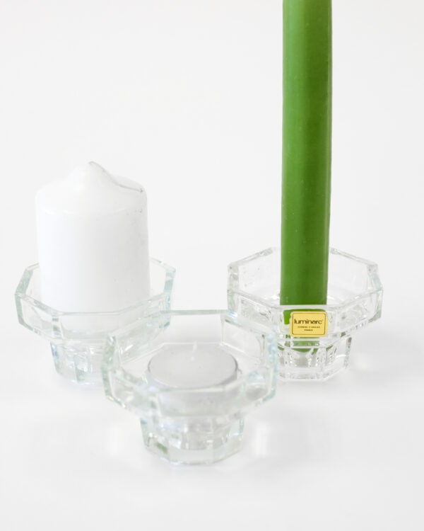 Arcoroc Octime Glass Candle Holder for Tealights, Votives, or Tapers