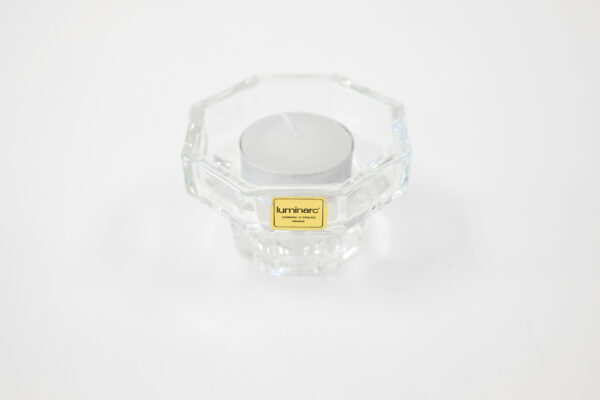 Arcoroc Octime Glass Candle Holder for Tealights, Votives, or Tapers