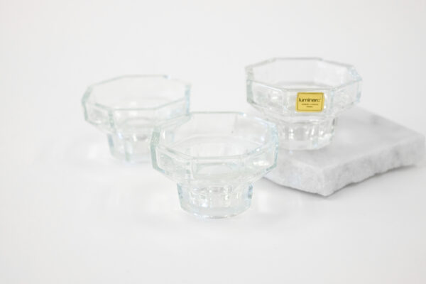 Arcoroc Octime Glass Candle Holder for Tealights, Votives, or Tapers