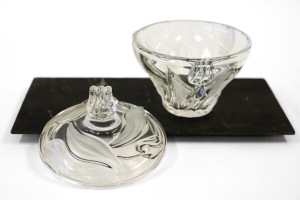 Mikasa Crystal Nadine Frosted Tulip Dish with Lid