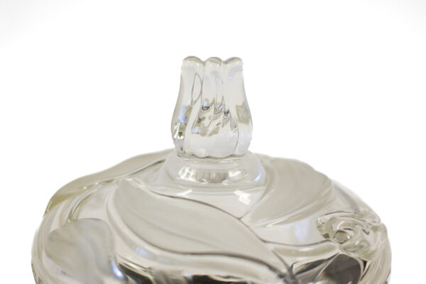 Mikasa Crystal Nadine Frosted Tulip Dish with Lid