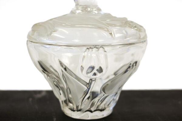 Mikasa Crystal Nadine Frosted Tulip Dish with Lid