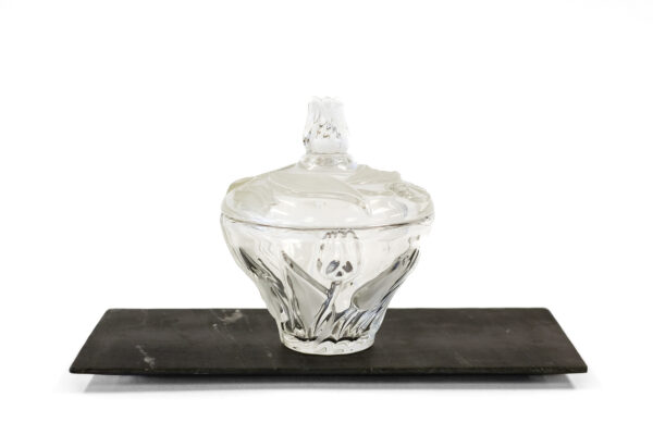 Mikasa Crystal Nadine Frosted Tulip Dish with Lid