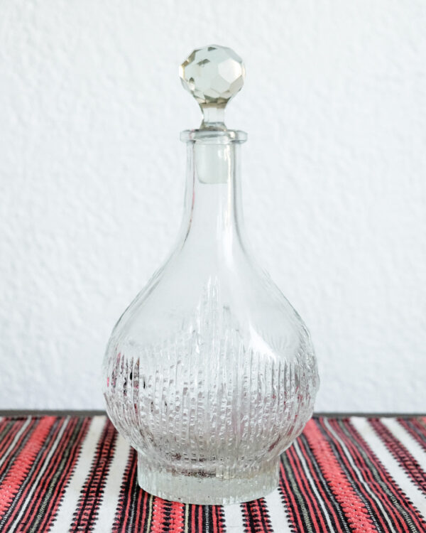 Oberglas Austria Crystal Nordic Bark Glass Decanter