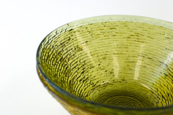 Anchor Hocking Soreno Avocado and Gold Bark Glass Serving Bowls