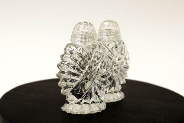 Art Deco Style Crystal Salt Shaker Set