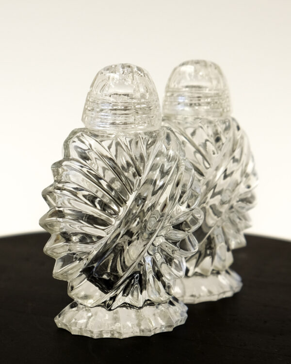 Art Deco Style Crystal Salt Shaker Set