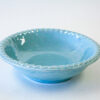 Opal Blue Lustreware Bowl with Scallop Edge Detail