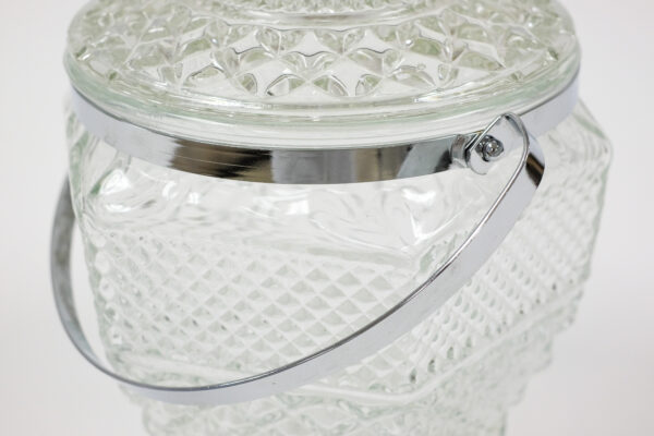 Anchor Hocking Wexford Pressed Glass Cookie Jar, Ice Bucket