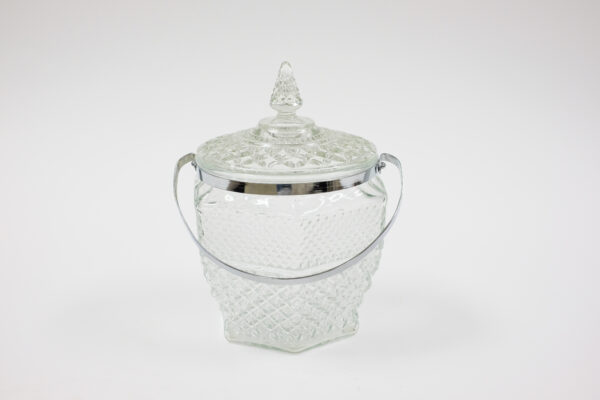 Anchor Hocking Wexford Pressed Glass Cookie Jar, Ice Bucket