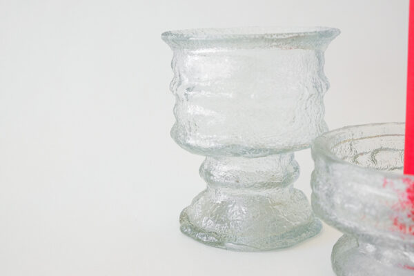 E.O. Brody Co Ice Glass Candle Holder Set