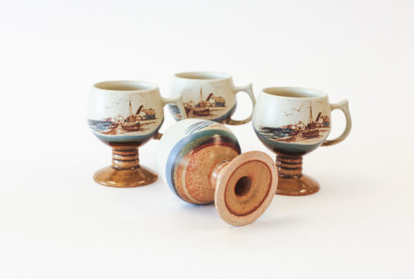 Otagiri Japan Nautical Stoneware Mugs Set of 4