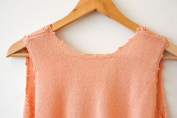 Peach Lacy Knit Vest Top